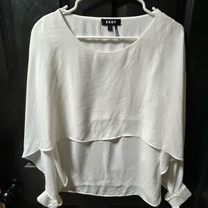 DKNY Elegant Cream Blouse